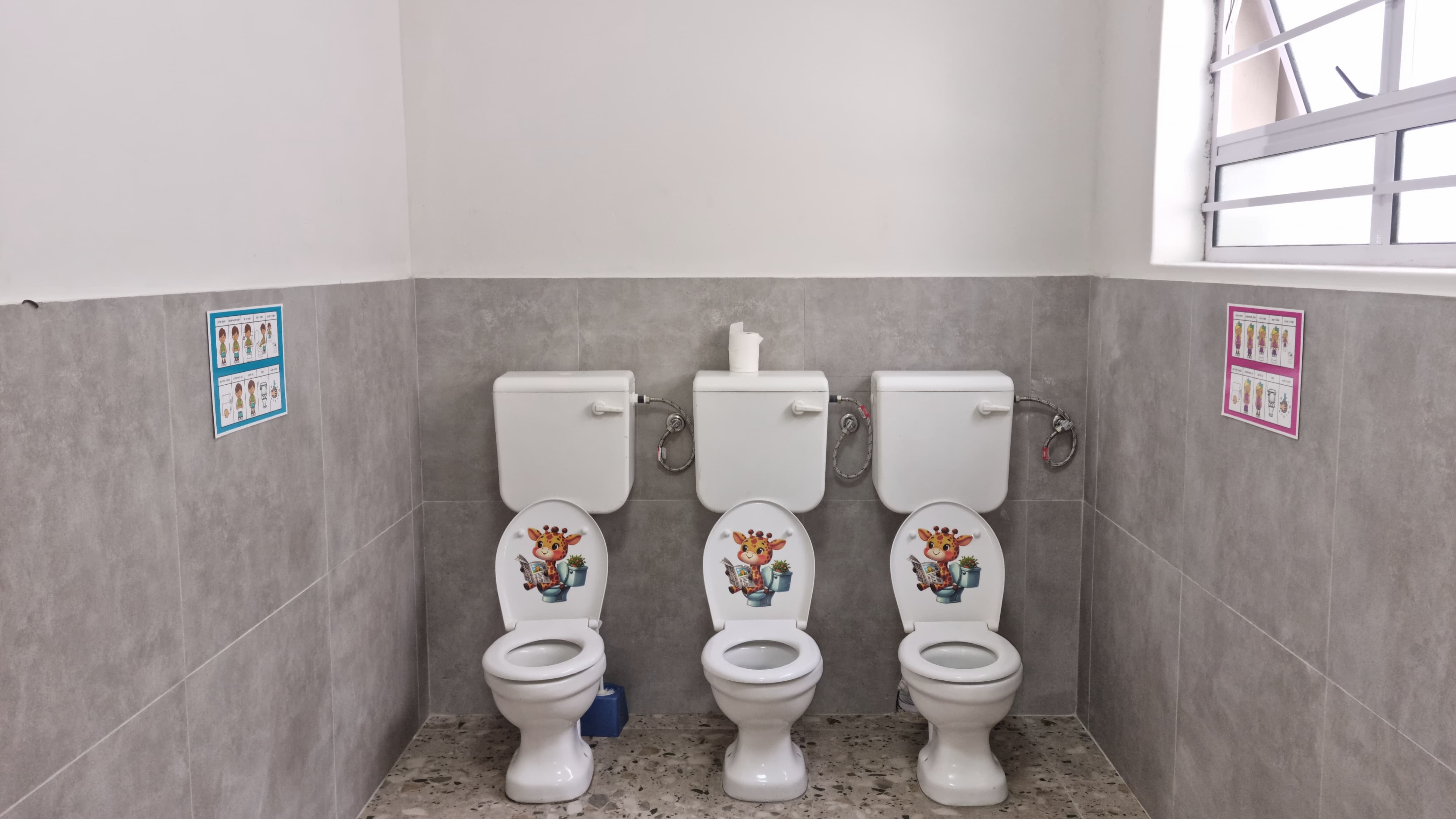 Newly built bathrooms